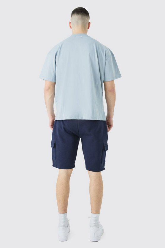 Tall lockere Cargo Jersey-Shorts