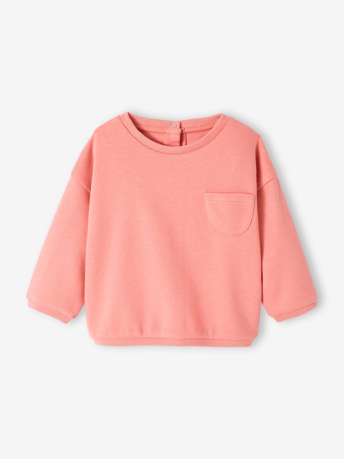 Vertbaudet Baby-Set: Sweatshirt & Hose, personalisierbar Oeko-Tex - blush