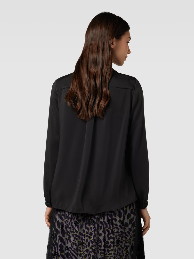 Bluse mit Umlegekragen in black