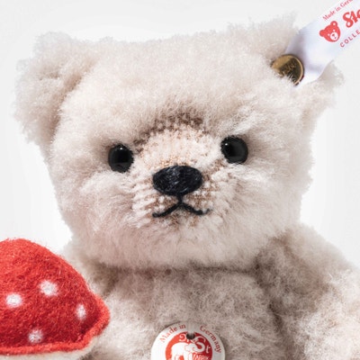 Online Exklusiv Teddybär mit Glücksbringer, 13 cm, beige