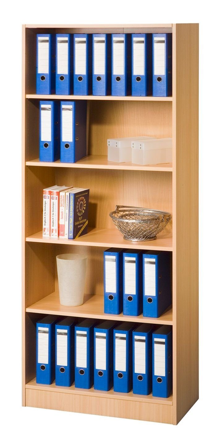 bümö Aktenregal office Aktenregal - 5 Ordnerhöhen, Dekor: Weiß