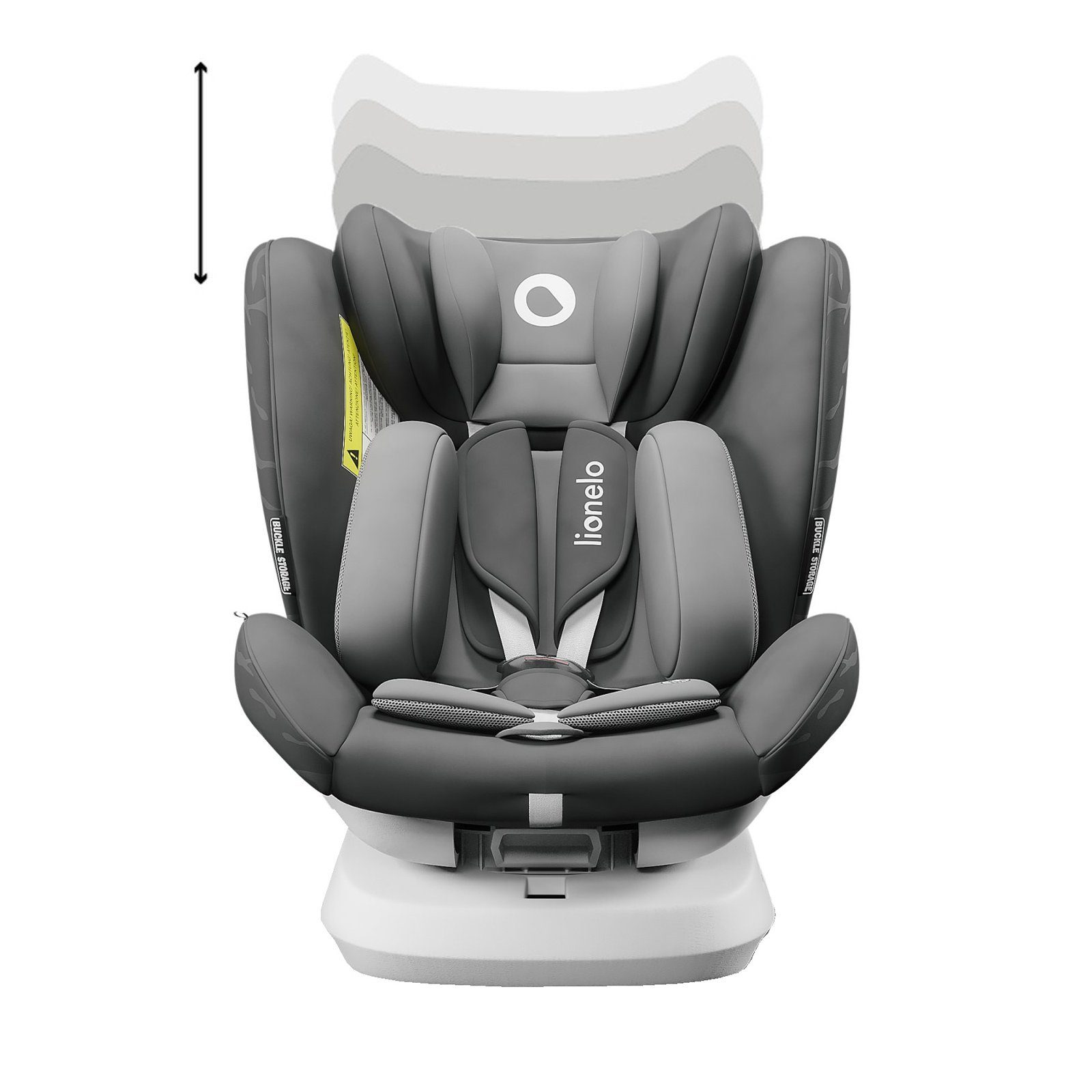 lionelo Autokindersitz Bastiaan-One, ab: ab Geburt, bis: 12 Jahre, ab: 1,00 kg, bis: 36,00 kg, (Set), ISOFIX+TOP TETHER TUV 360 °RWF 0-12 Jahre