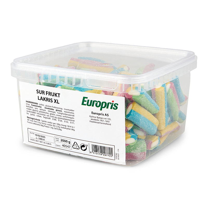 KnallGodt Sur frukt lakris 2 kg