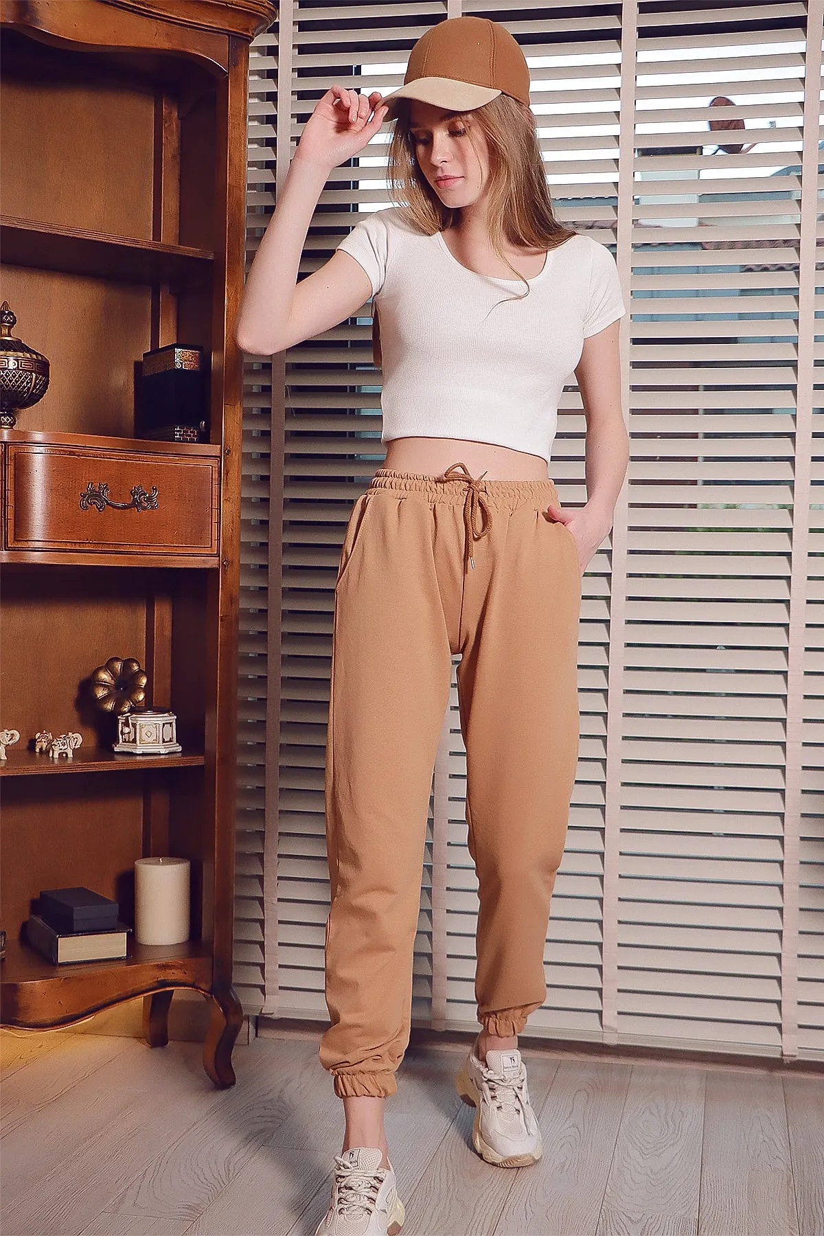 Trend Alaçatı Stili  Jogginghose - Beige - Jogger