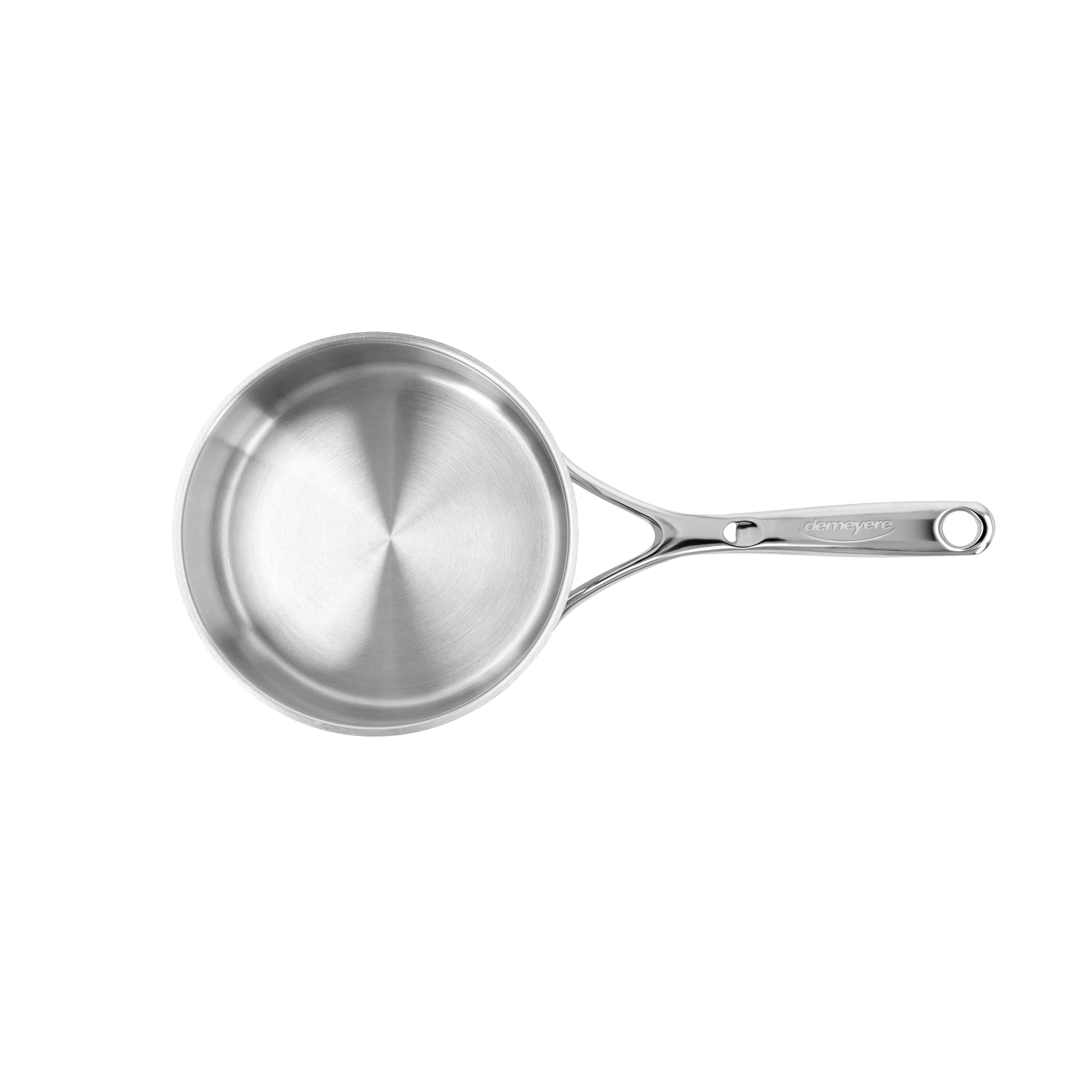 Stieltopf mit Deckel 18 cm, 18/10 Edelstahl, Silber