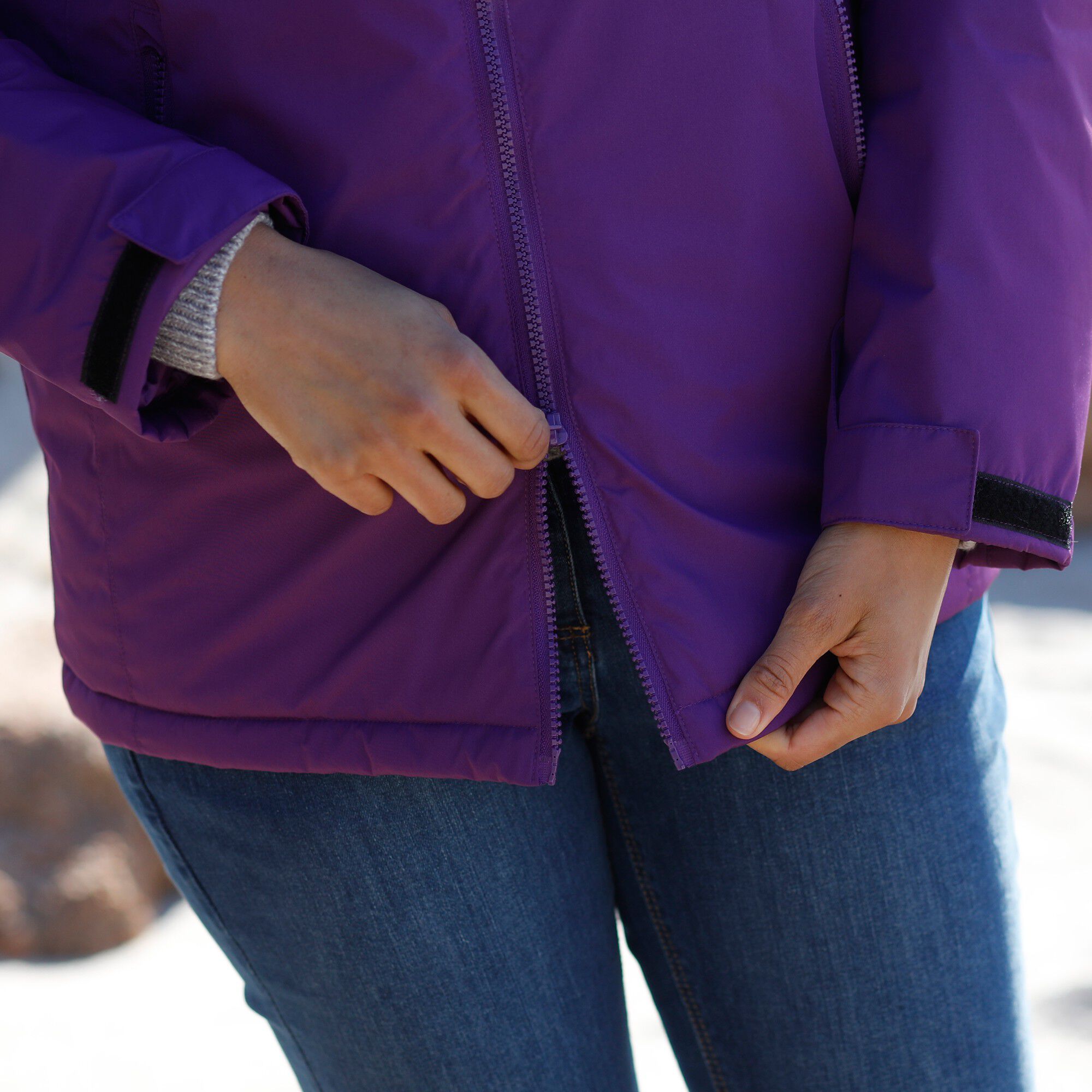 Parka imperméable zippée capuche