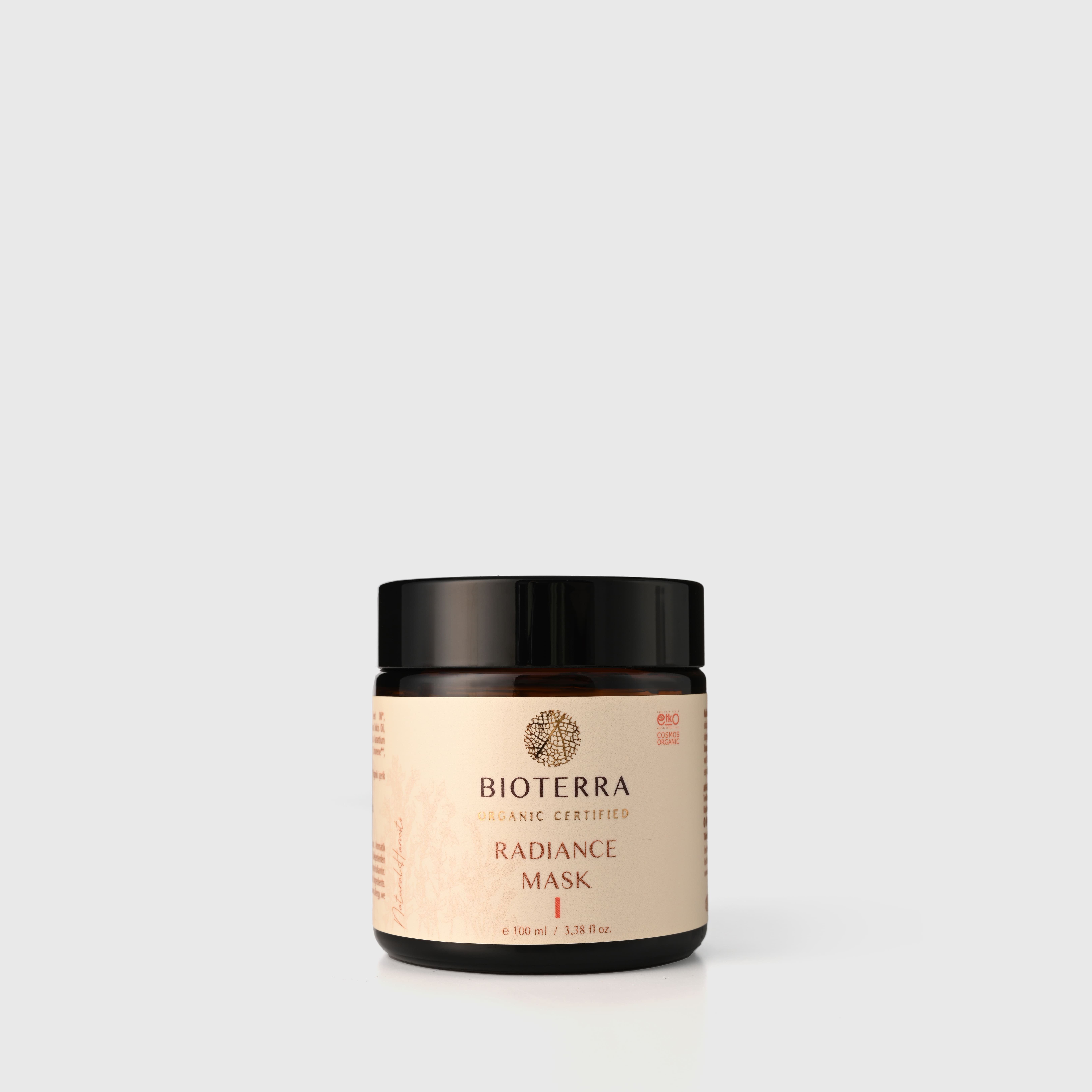 BIOTERRA Gesichtsmaske Bio Glanz Gesichtsmaske 100ml Vegan Naturkosmetik, 1-tlg., 100ml antibakteriell straffend regenerierend Kollagenproduktion