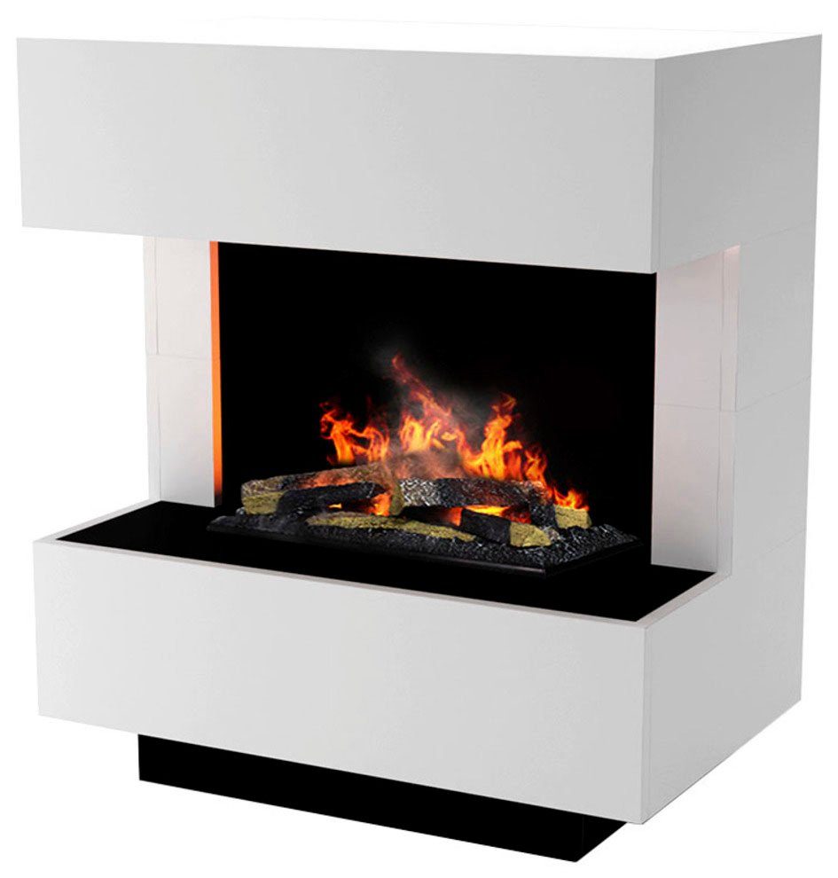 GLOW FIRE Elektrokamin Kleist, Wasserdampfkamin mit 3D Feuer mit integriertem Knistereffekt