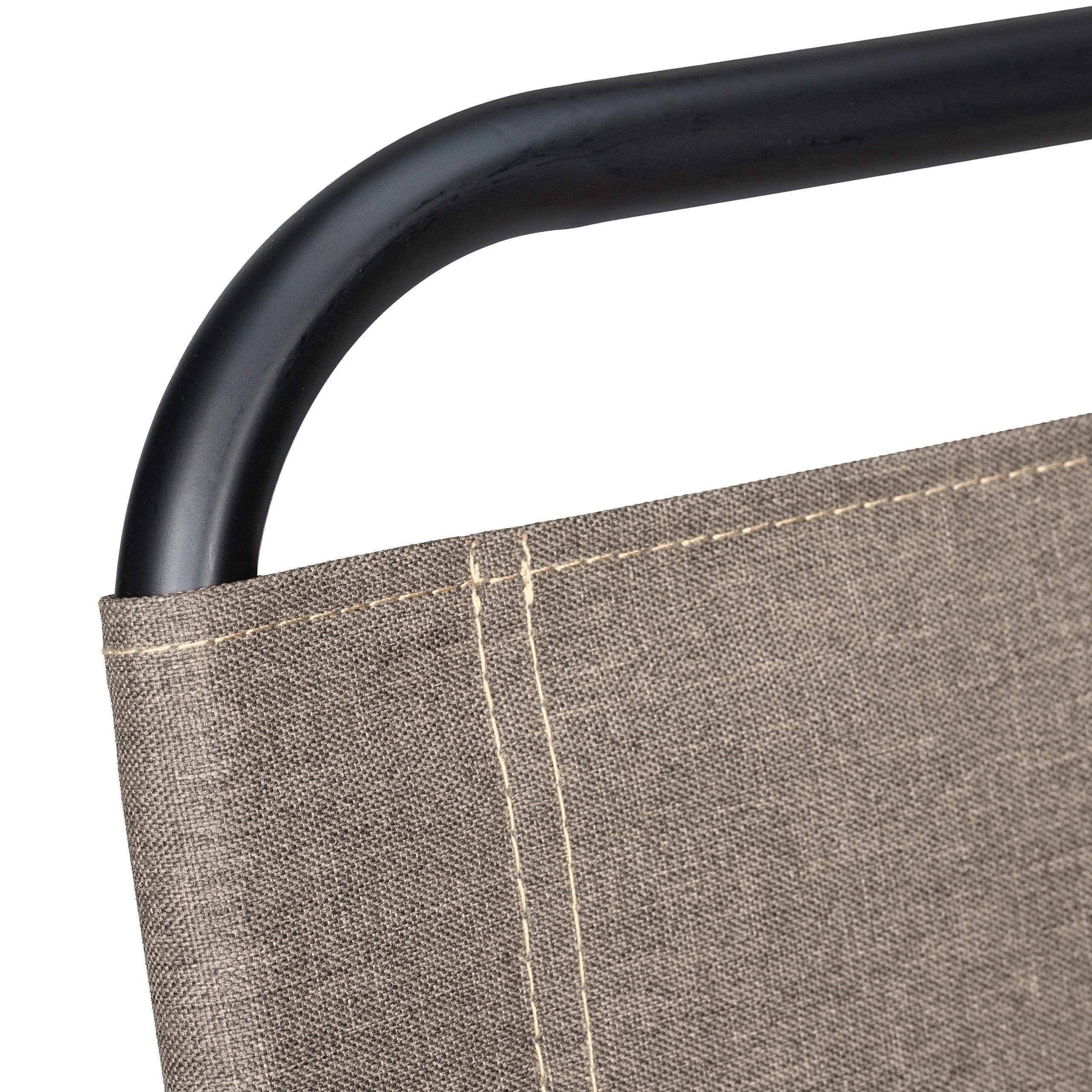 relaxdays Campinghocker Beiger Campinghocker mit Lehne