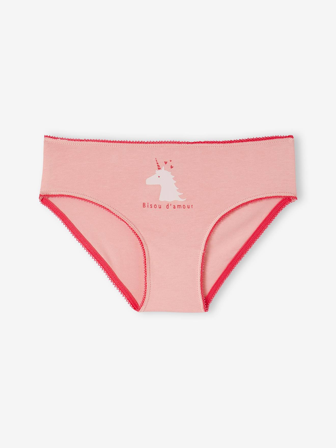 Vertbaudet 5er-Pack Mädchen Slips mit Bio-Baumwolle - rosa