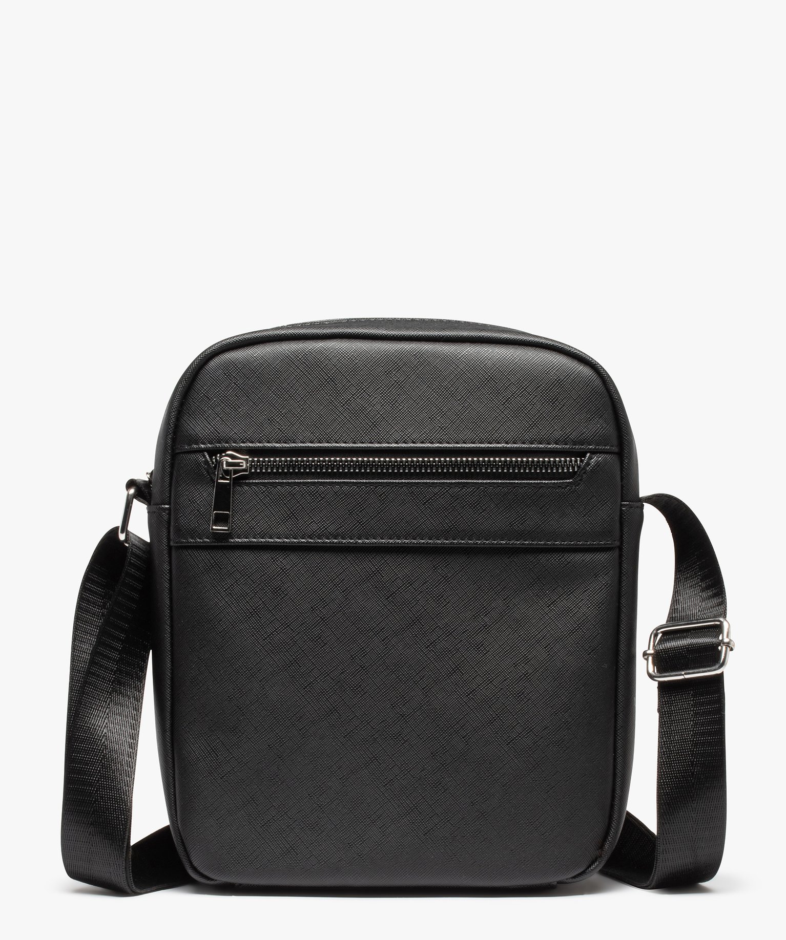 Sacoche avec fermetures zippées et bandoulière homme noir | GEMO