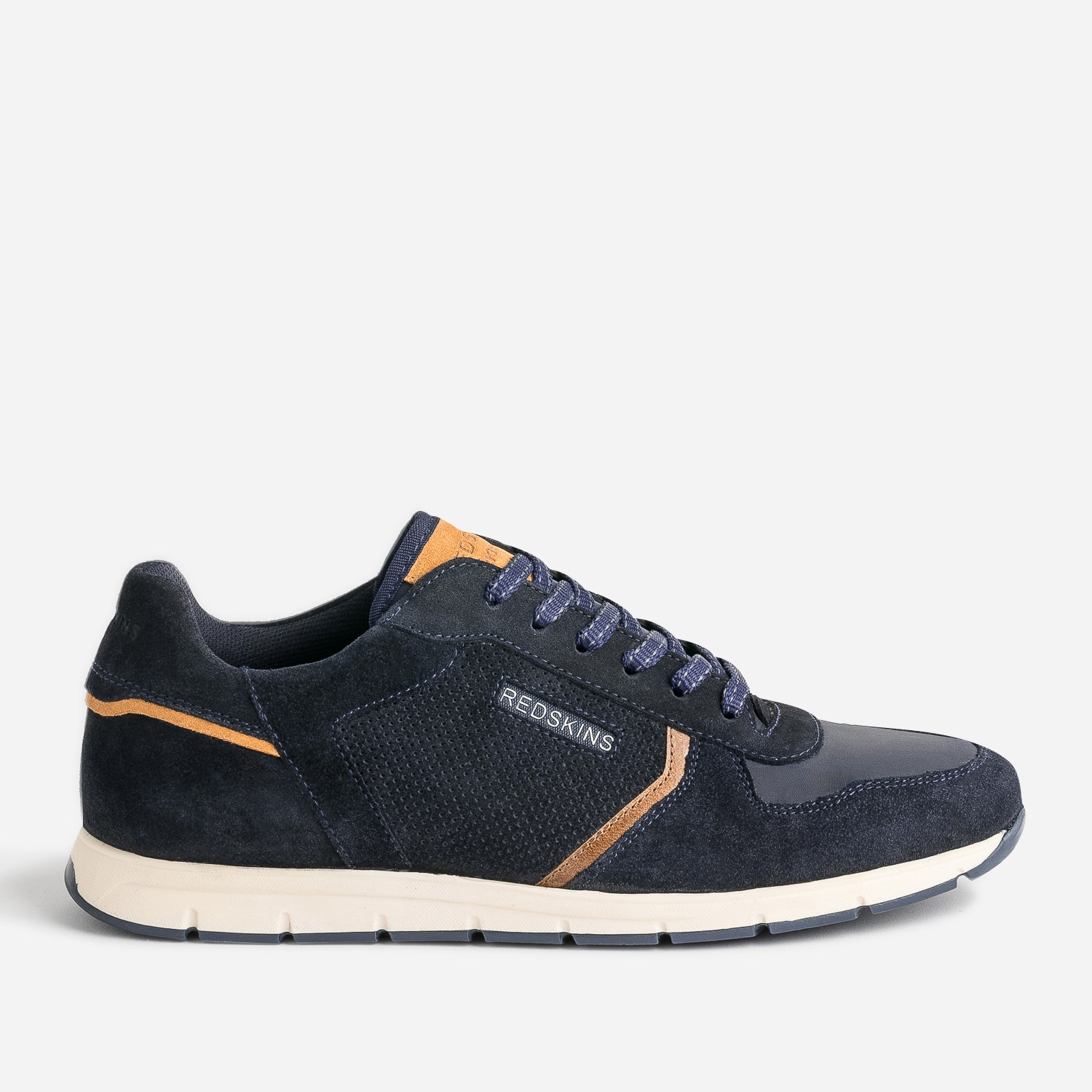 Tennis REDSKINS marine en cuir velours