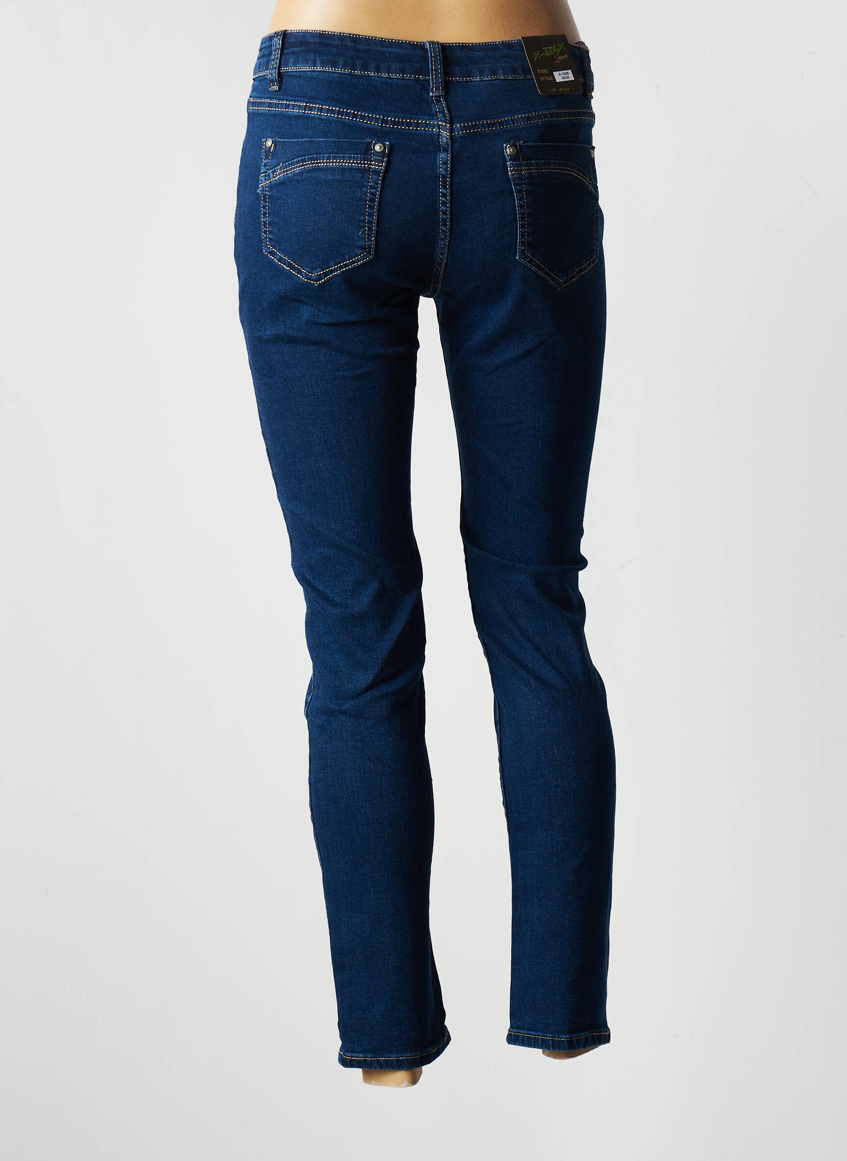 X Max Jeans Coupe Slim Femme couleur bleu