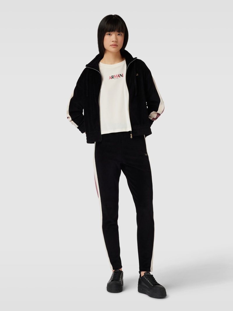 Sweatpants mit elastischem Bund in schwarz