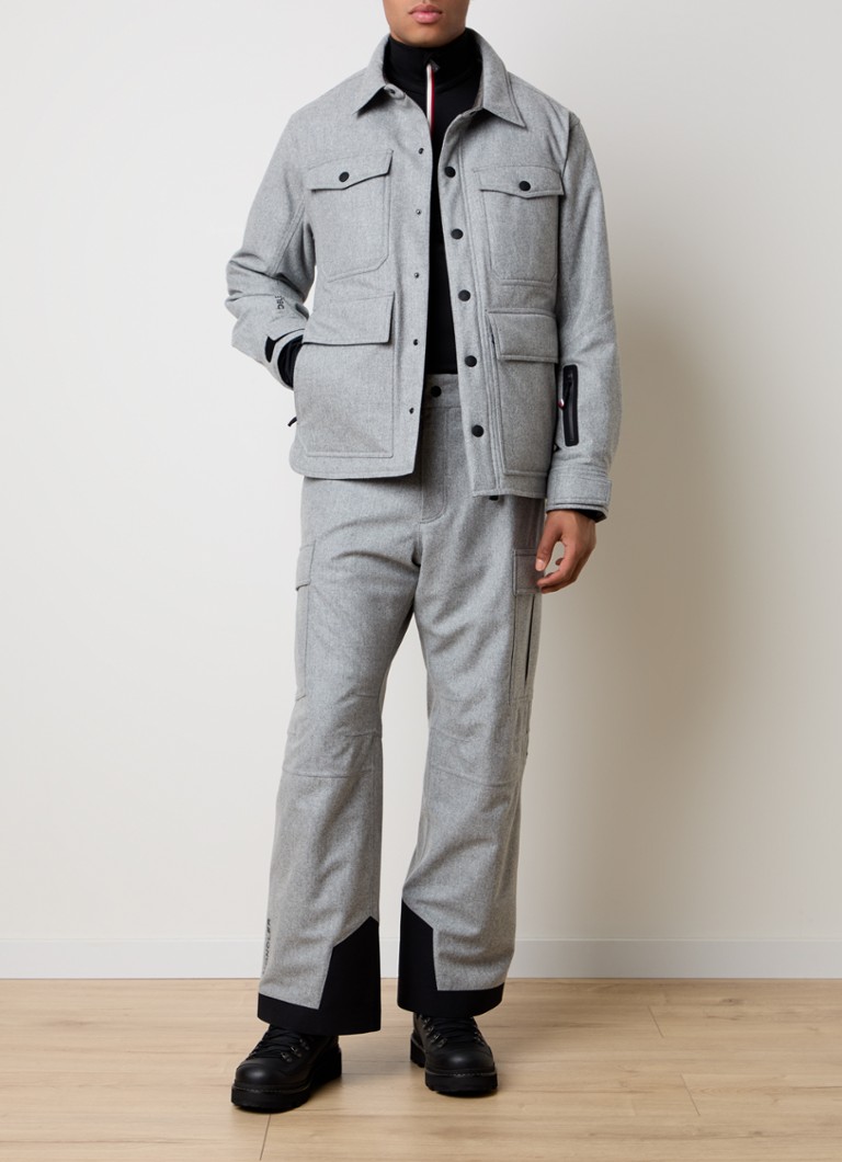 Moncler Antuco ski jacket made of virgin wool with down filling and removable lining