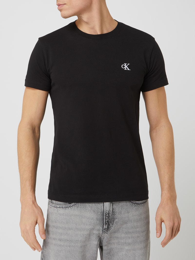 T-Shirt aus Baumwolle  in black