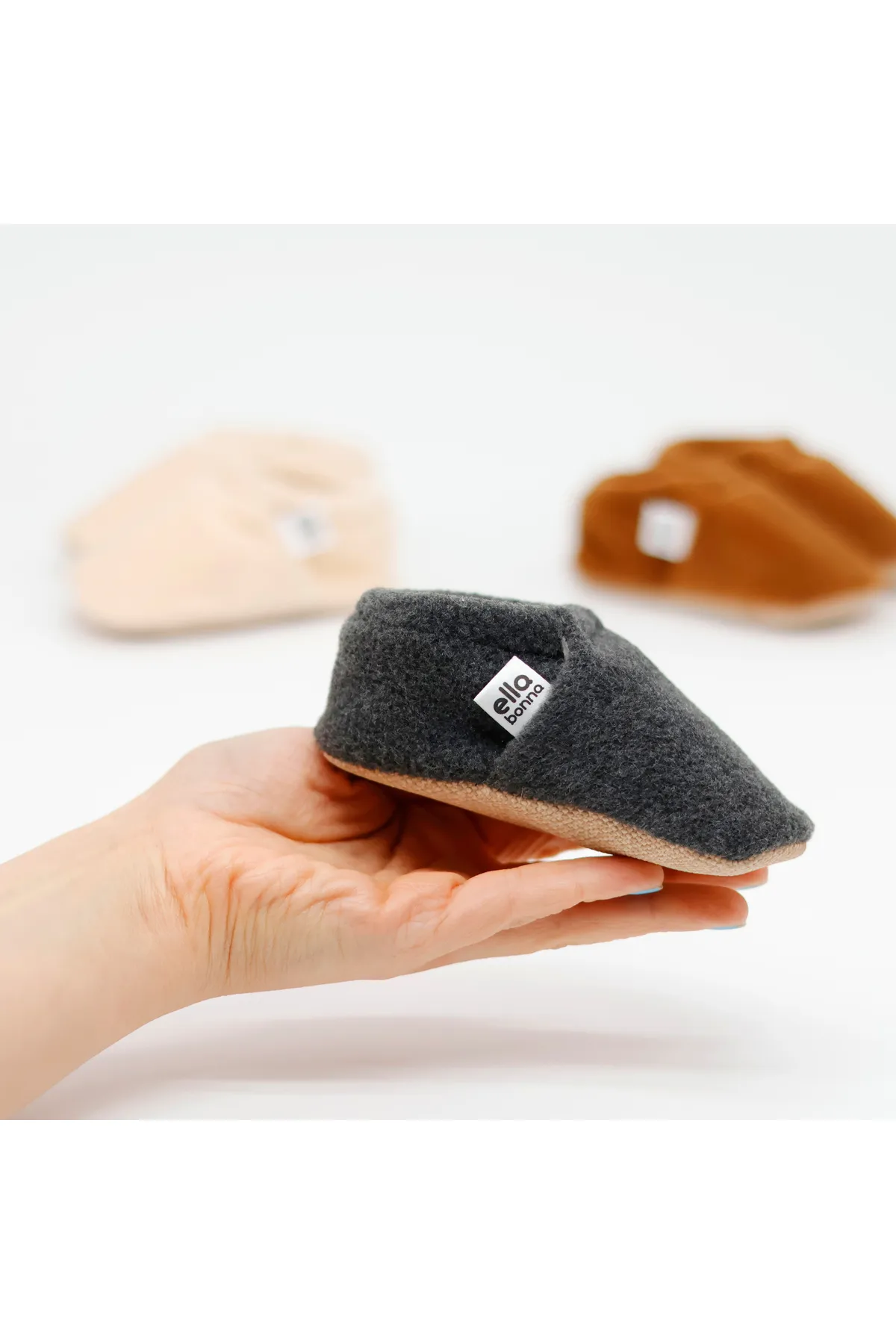 Ella Bonna  Polar Babyschuhe Hausschuhe, Rutschfeste Sohle, Futter aus Bio-Baumwolle, Home Nursery Schuhe