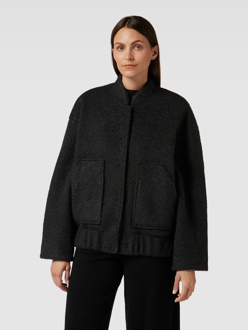 Jacke mit Stehkragen Modell 'SUGAR' in anthrazit