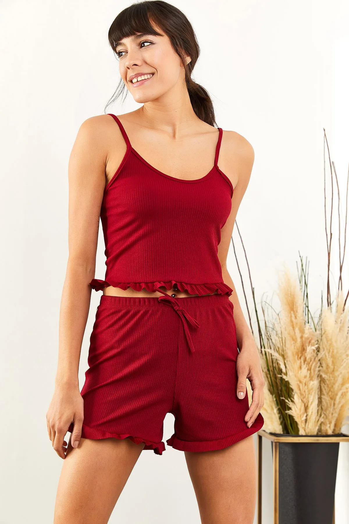 Olalook  Pyjama set - Bordeaux - Unifarben