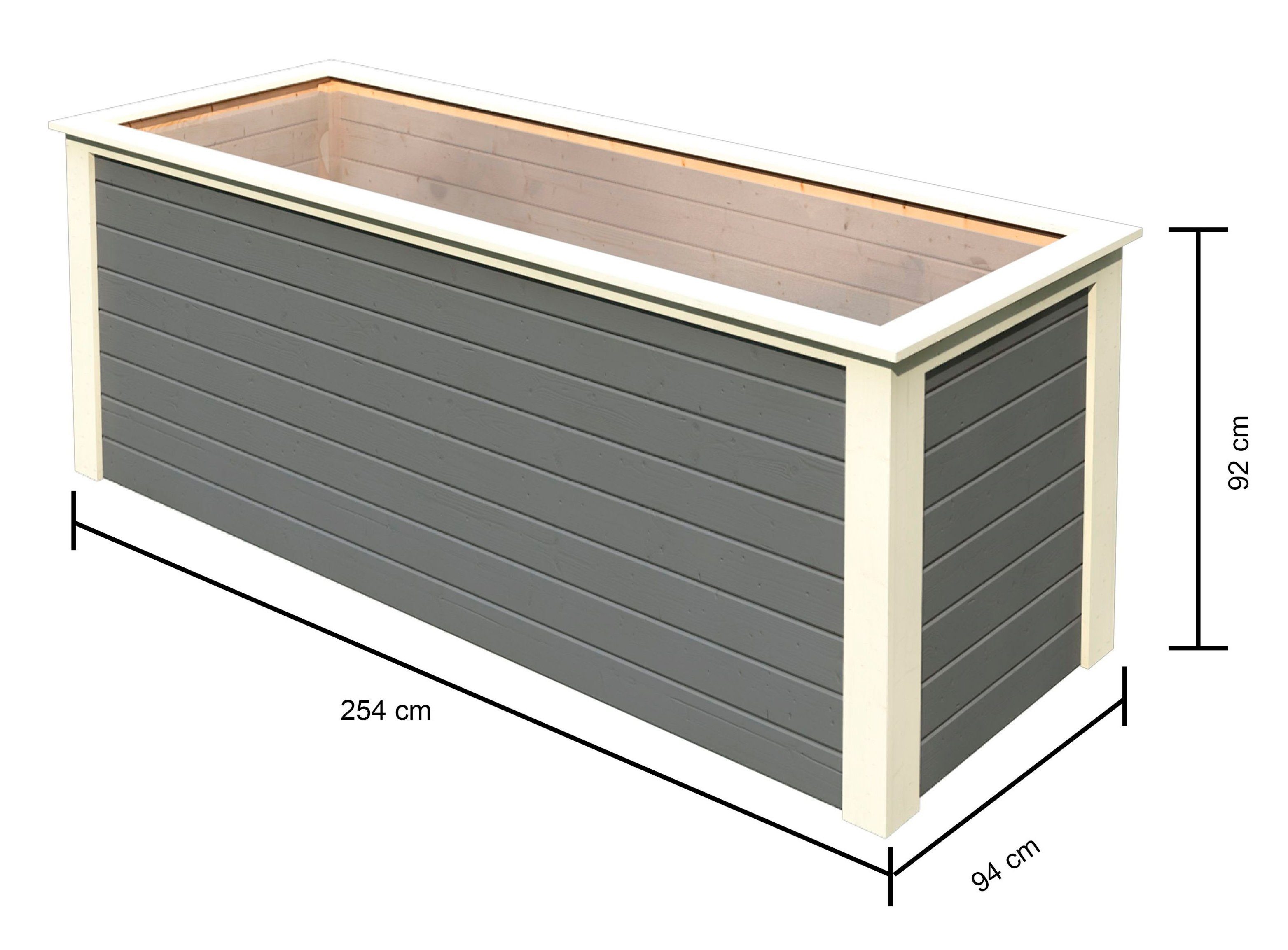 Karibu Hochbeet 2, BxTxH: 254x94x92 cm