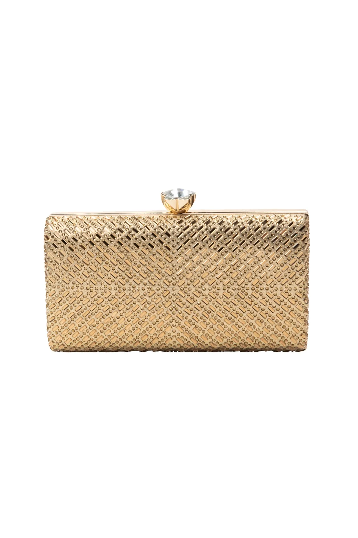 Faina  Clutch - Goldfarben - Print