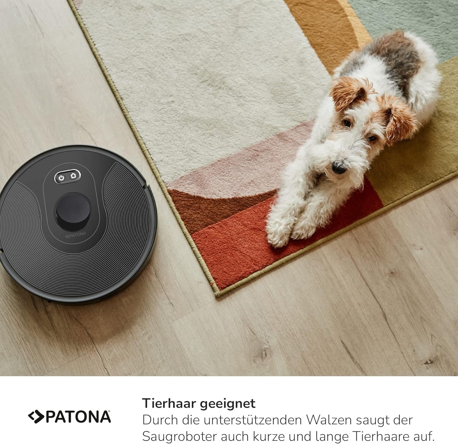 Patona Nass-Trocken-Saugroboter VM16 mit Wischfunktion Staubsauger Laser APP-Steuerung Desinfektion