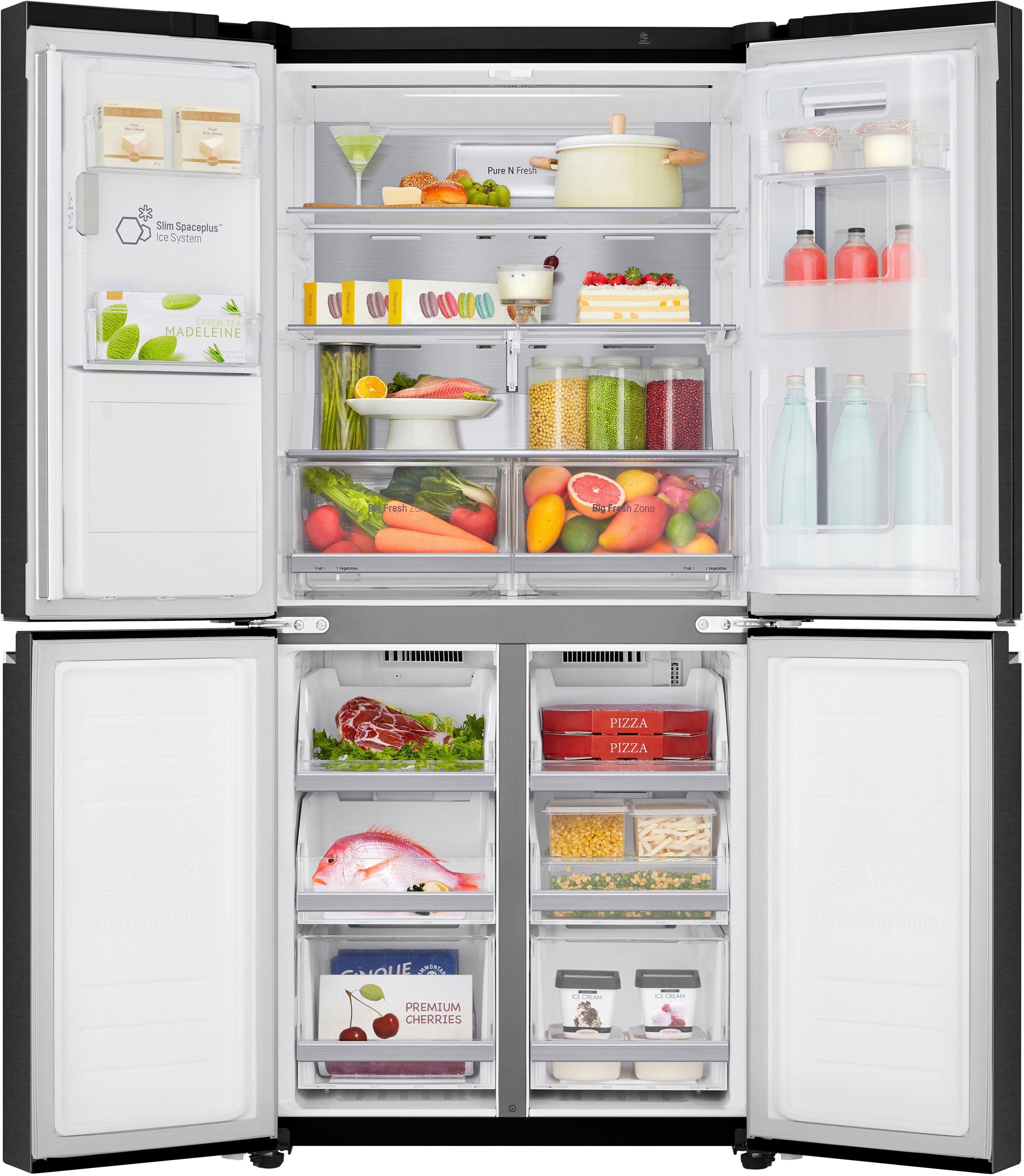 LG Multi Door GMX844MC6F, 178,7 cm hoch, 83,5 cm breit, InstaView™