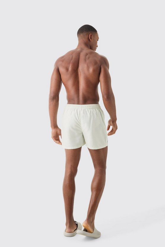 Kurze Badehose mit Skelett-Print