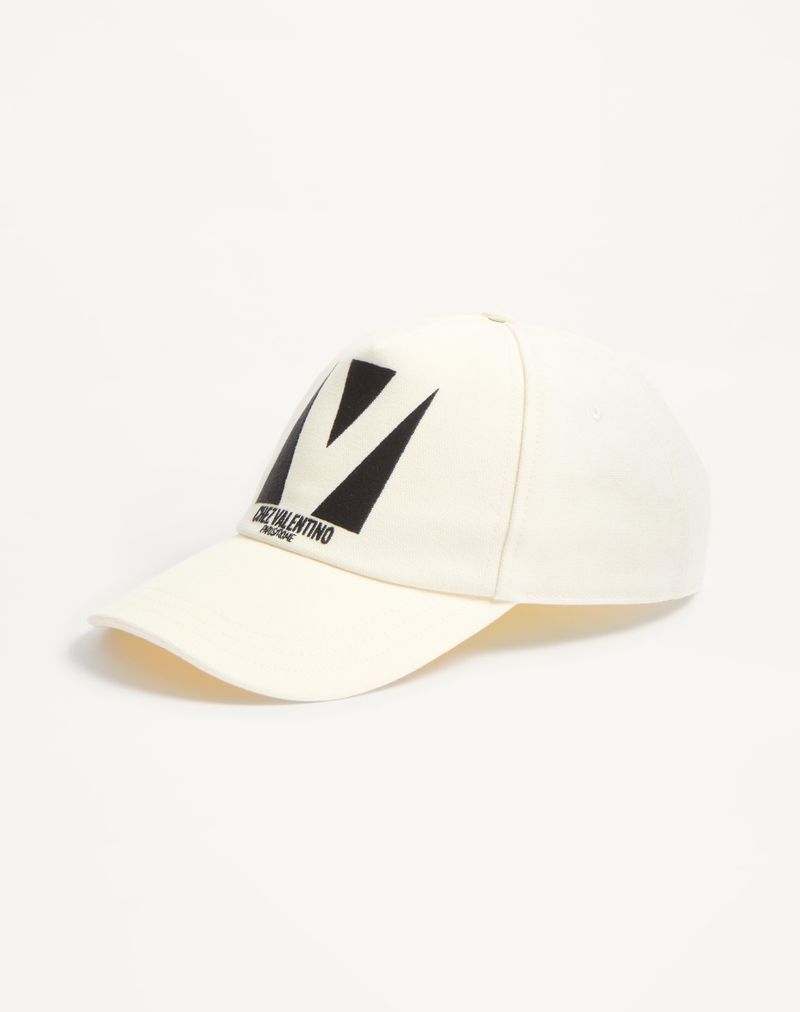 Chez Valentino bomuldsbaseballkasket med broderi
