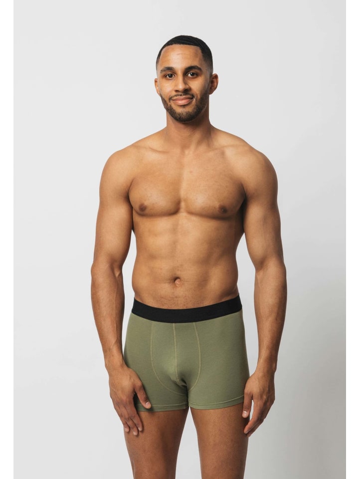 SNOCKS Boxershorts ohne Logo aus Bio-Baumwolle 6 Stück in Mix (Rot/Olive/Blau) günstig kaufen