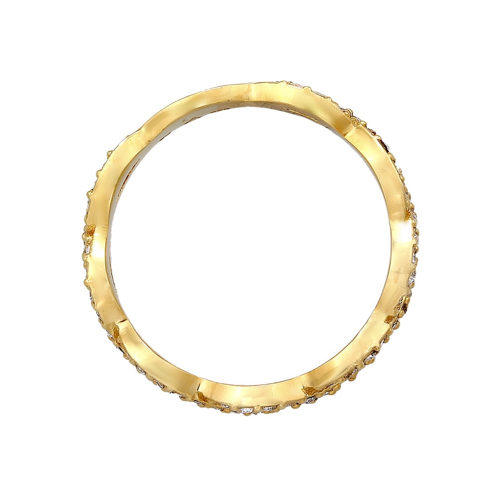 Elli Elli Bague Femmes Infinité Amour étincelant avec cristaux en argent sterling 925 Bague