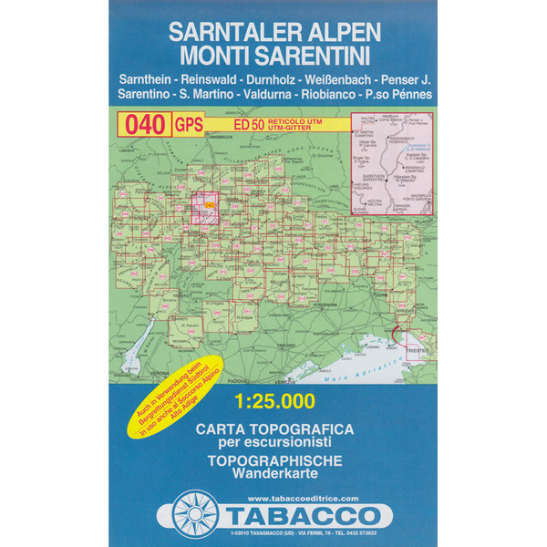 TABACCO 040 SARNTALER ALPEN - Wanderkarte