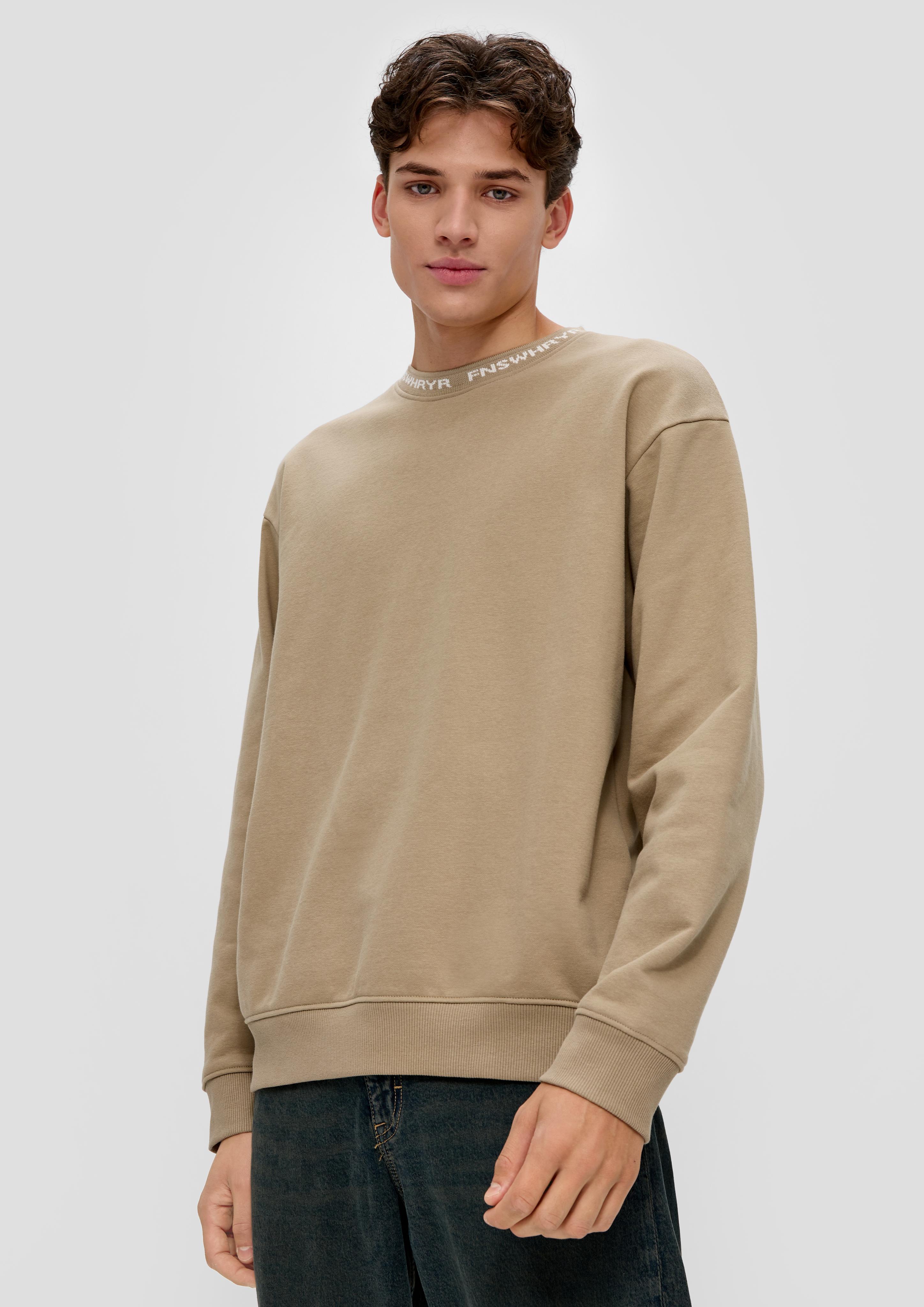 Sweatshirt mit Jacquard-Blende  2135447-8235