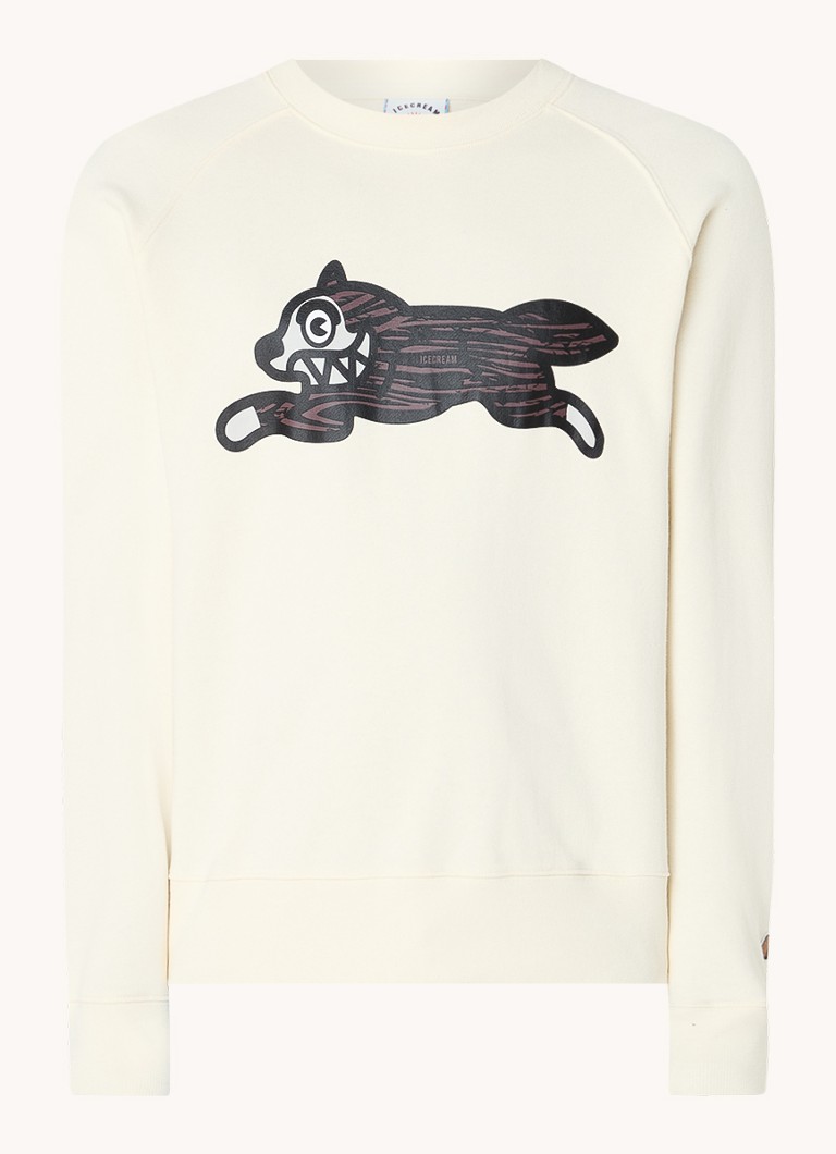 ICECREAM  Woodgrain Running Dog sweater met logoprint