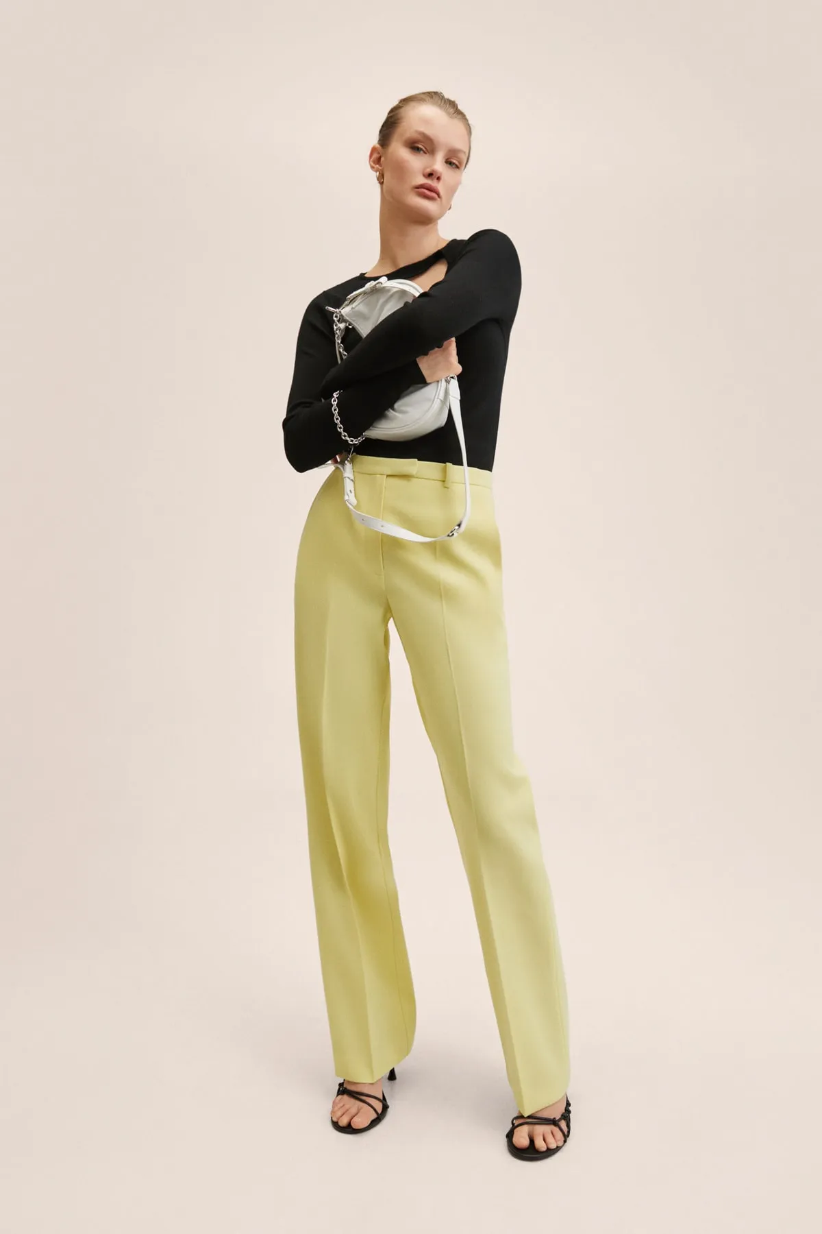 MANGO  27094755 Damen/Mädchen Pastellgelb