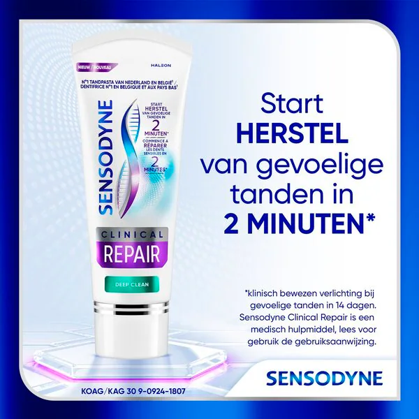 Sensodyne Clinical Repair Deep Clean fogkrém, orvosi segédeszköz - 75ml