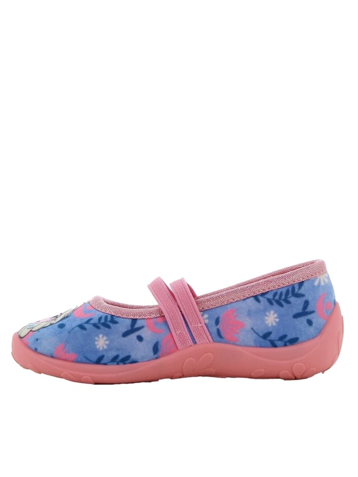 Disney Frozen Hausschuhe mit Frozen Anna und Elsa Motiv, in Blau, Ballerina design günstig kaufen