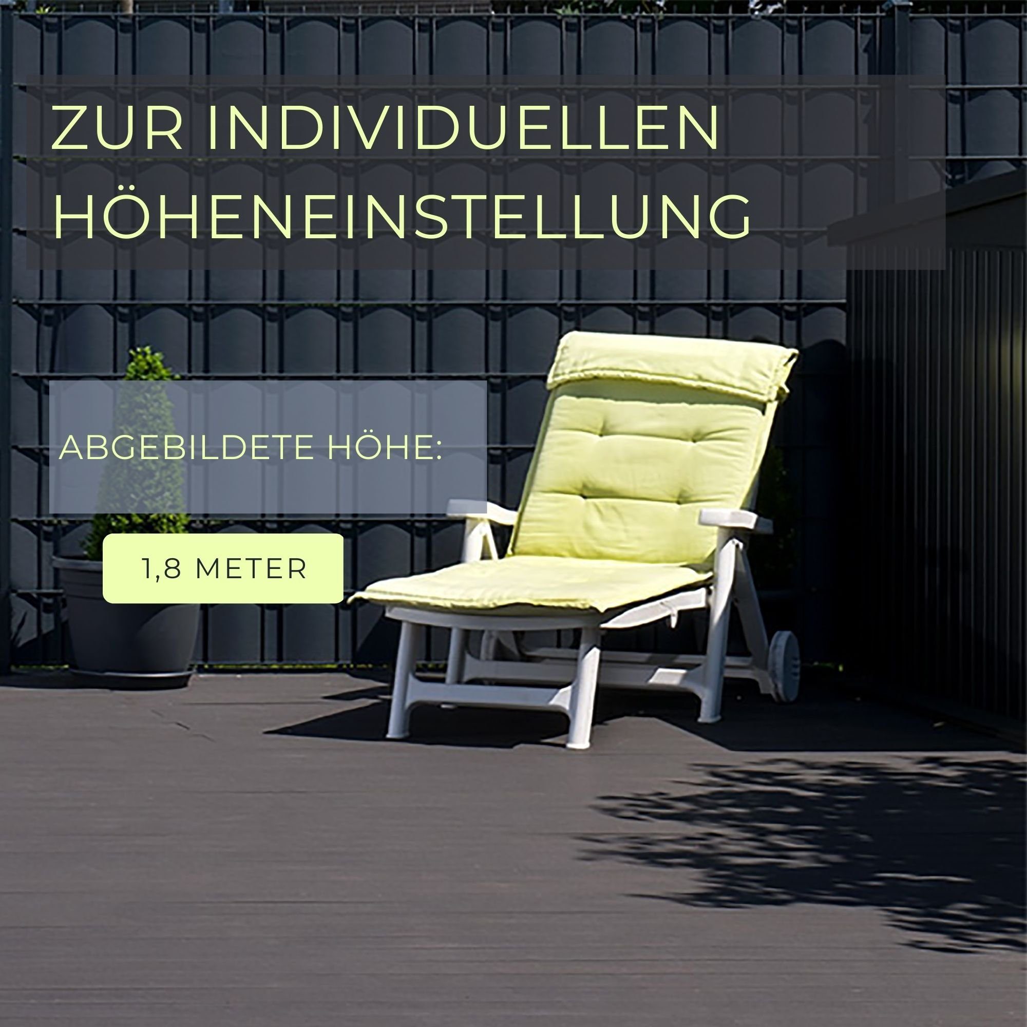 Novatool Sichtschutzfolie -, (4-St), Sichtschutzstreifen-Rollen