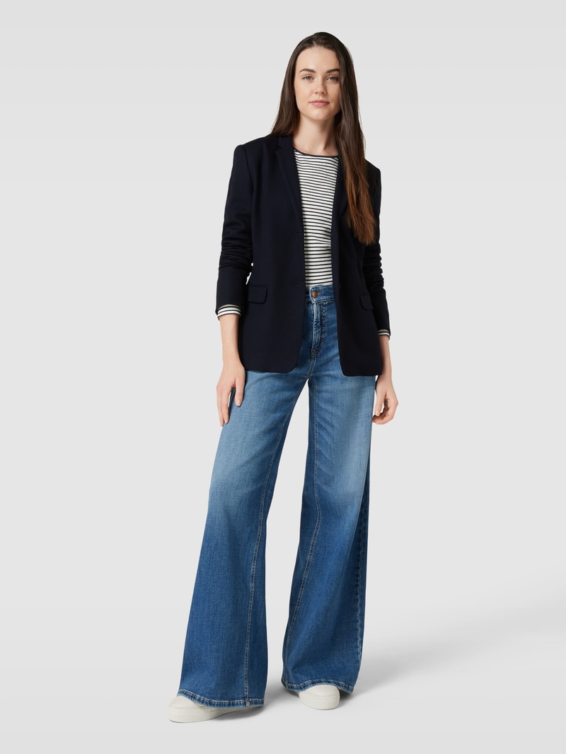 Longsleeve mit Streifenmuster in marineblau