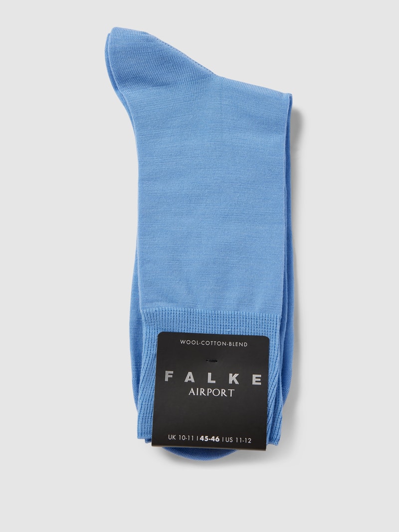 Socken mit elastischem Rippenbündchen Modell 'AIRPORT' in hellblau
