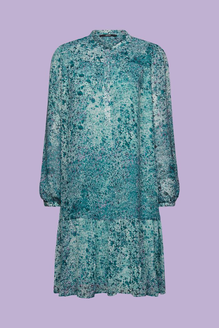 Gemustertes Chiffon-Minikleid