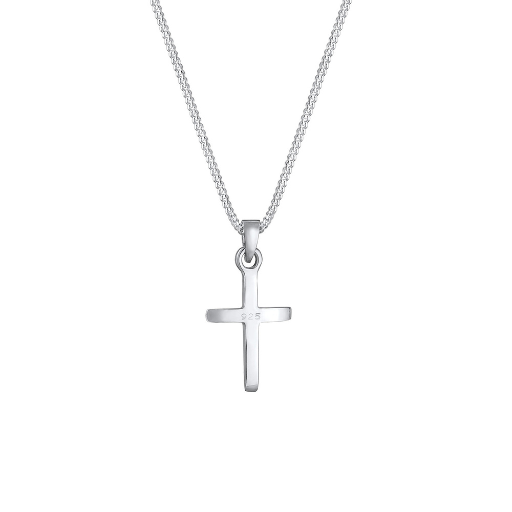 Elli Elli Collier Femmes Pendentif Croix Gravure Étoile Croyance en Argent Sterling 92 Bijoux