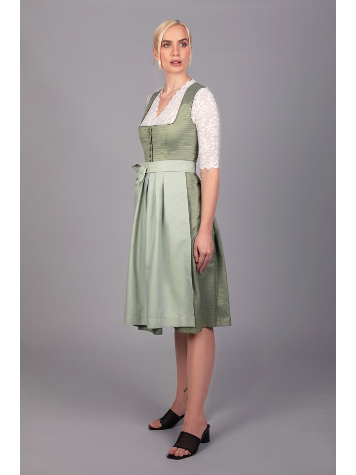 Edelnice Midi Dirndl Ina in grün günstig kaufen