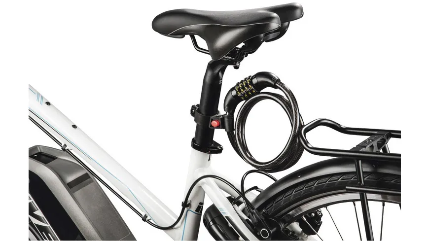 Hama Fahrrad-Zahlenspiralschloss, 120 cm, Schwarz