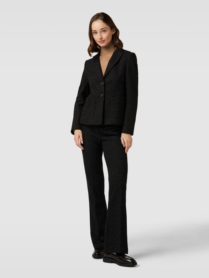 Blazer mit Reverskragen in schwarz