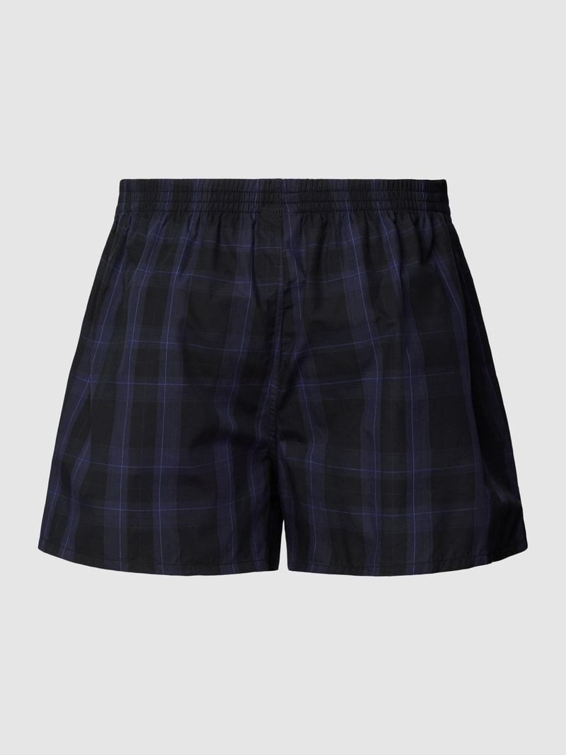 Boxershorts mit Karomuster im 2er-Pack in dunkelblau