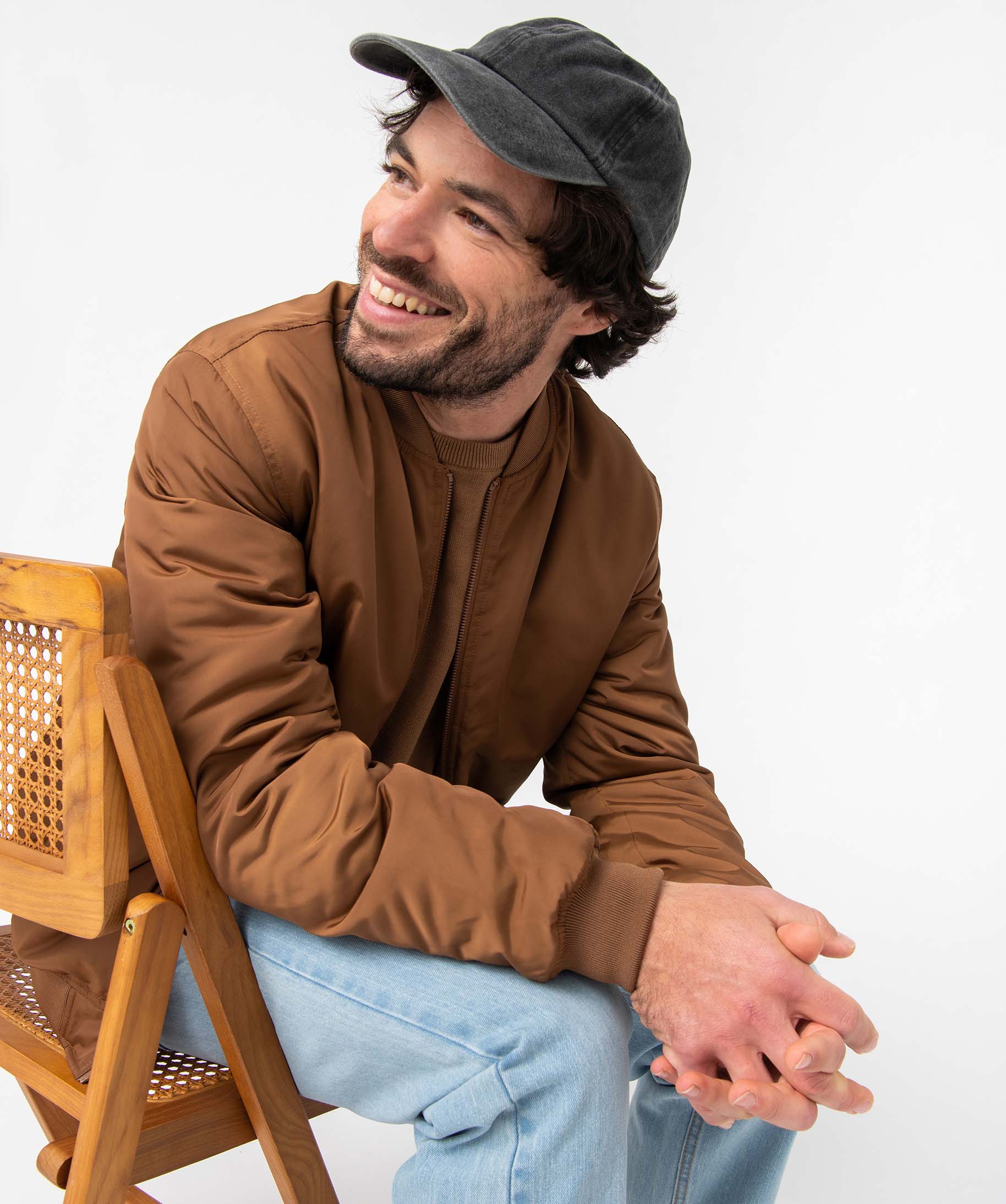 Casquette homme en coton ajustable gris | GEMO