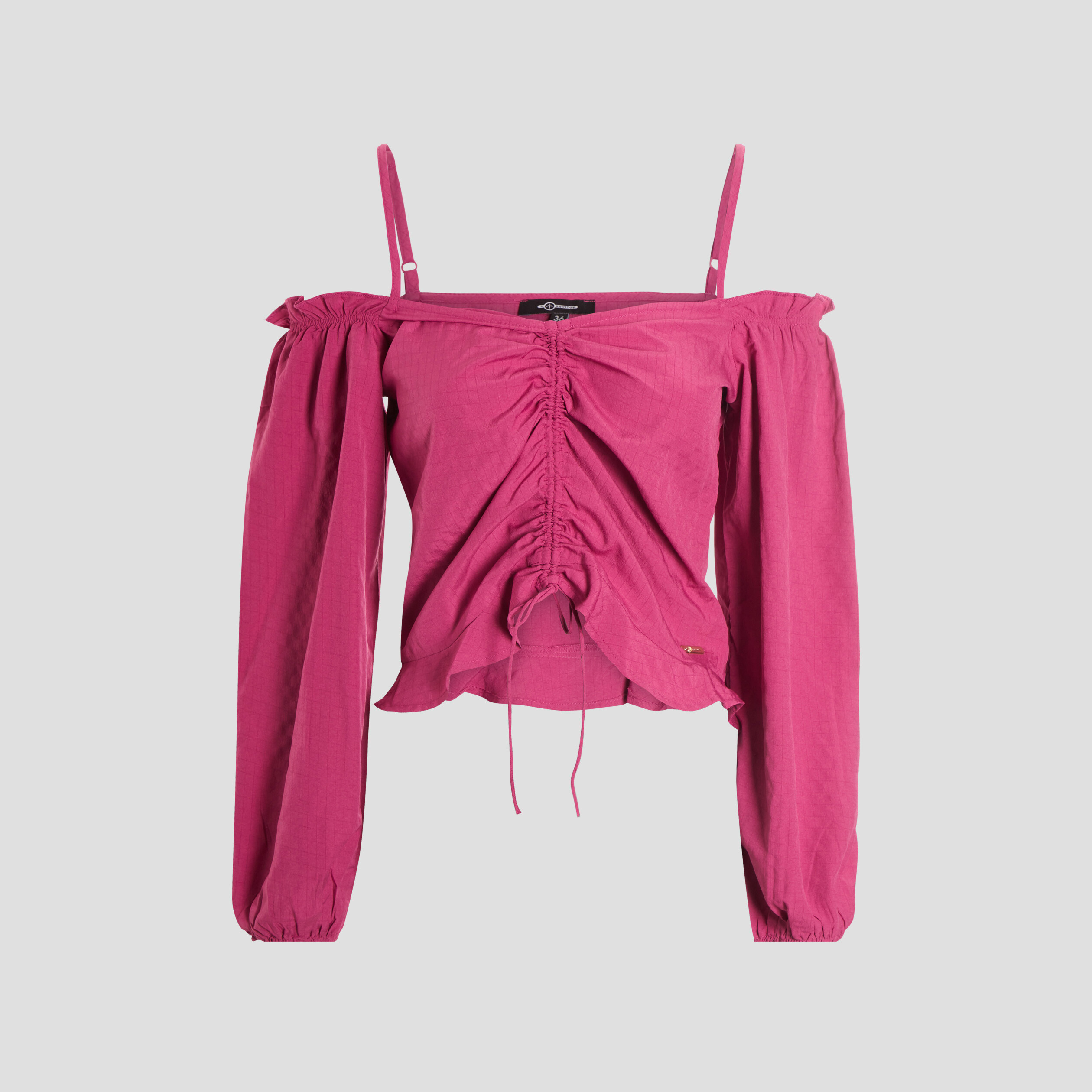 Blouse à fronces manches longues violet femme | La Halle