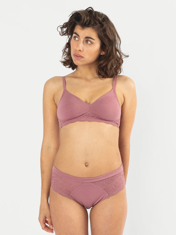 Erlich Textil  T-Shirt BH ELISABETH in mauve günstig kaufen