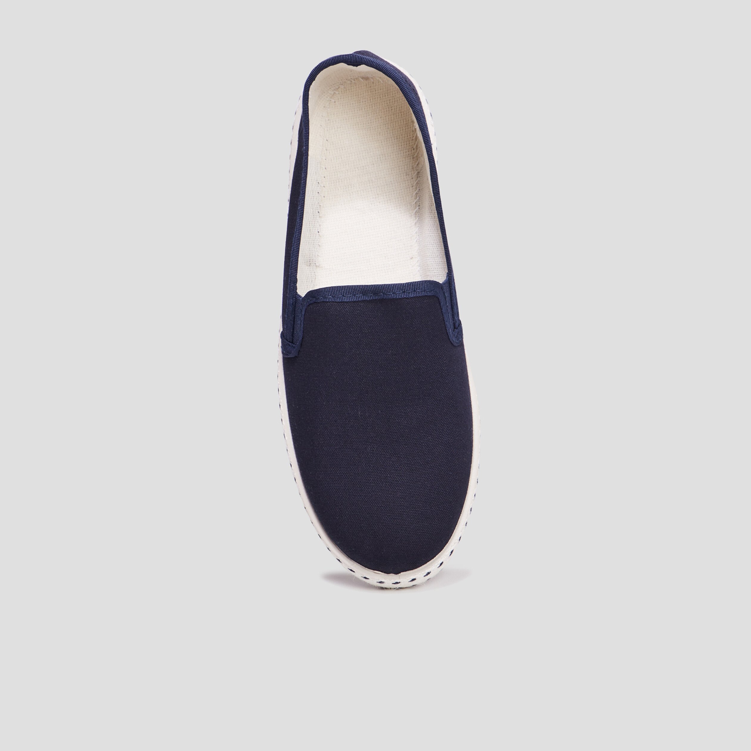Espadrilles plates à détails tressés bleu homme | La Halle